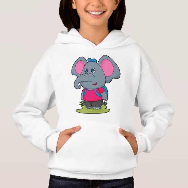 Elefante como excursionista con mochila (Anverso)