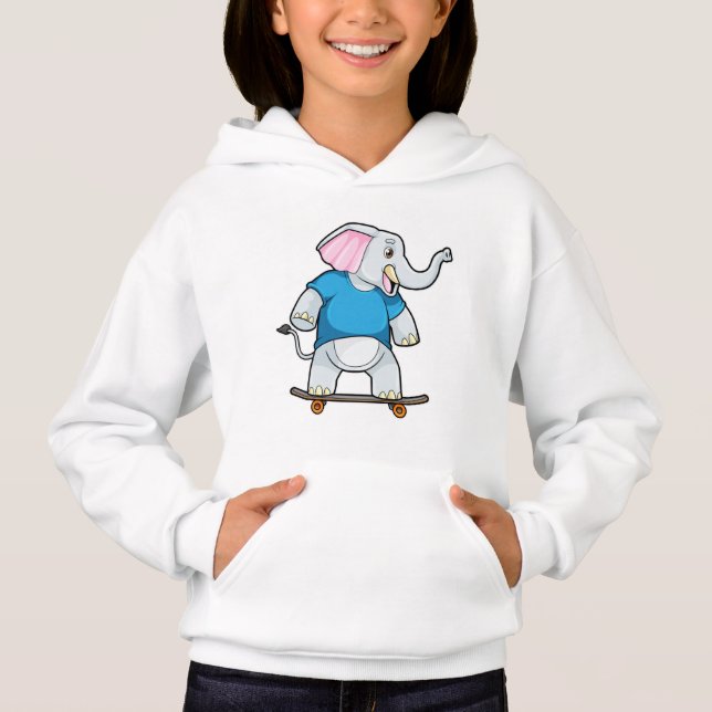 Elefante como Skater con Skateboard (Anverso)