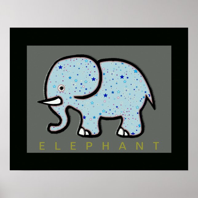 elefante con decoración estelar (Frente)