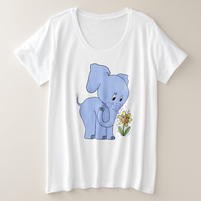 Elefante con flor (Anverso del diseño)