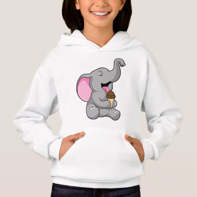 Elefante con helado de chocolate (Anverso)