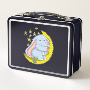 Elefante con luna y estrellas
