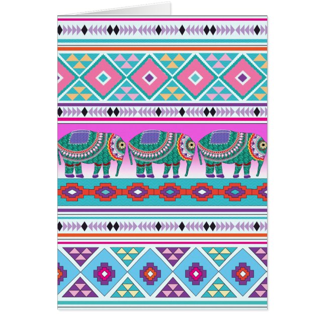 Elefante con patrón azteca (Frente)