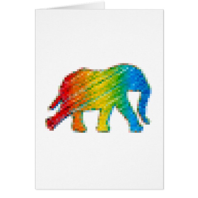 Elefante con píxeles (Frente)