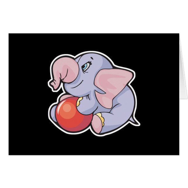 elefante de bebé con bola (Anverso (Horizontal))