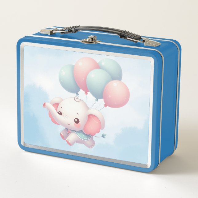 elefante de bebé con globos (Anverso)