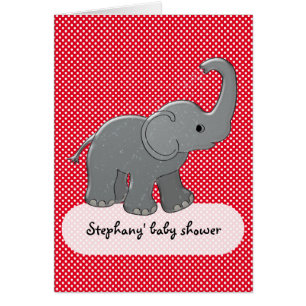 elefante de bebé rojo
