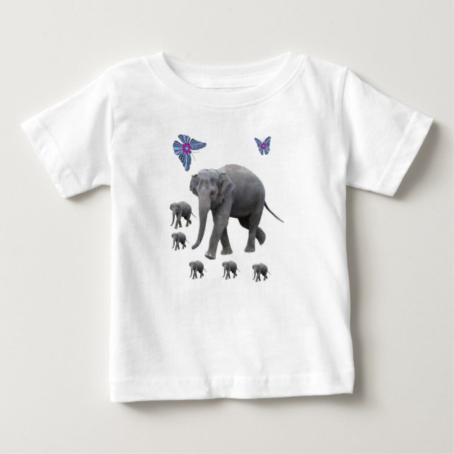Elefante de camiseta para bebés (Anverso)