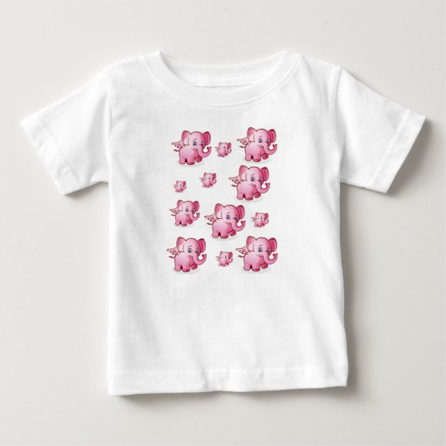 Elefante de camiseta para bebés (Anverso)