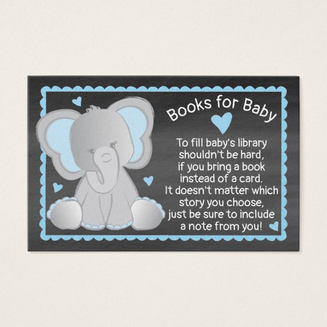 Elefante de Chalkboard Niño ducha llevar libro (Anverso)