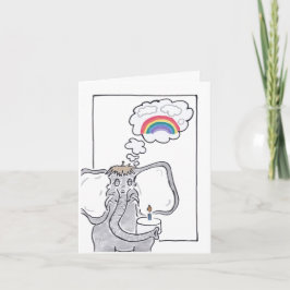Elefante de cumpleaños, tarjeta de saludo de Recue