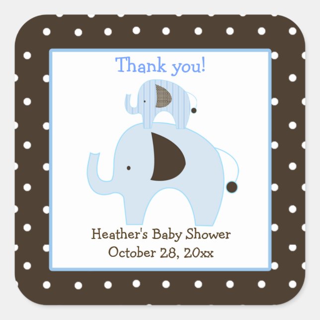 Elefante de Dottie (azul) Pegatinas favoritos de p (Anverso)