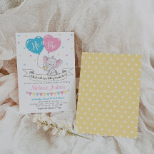 Elefante de la invitación a la fiesta de revelació