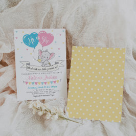 Elefante de la invitación a la fiesta de revelació