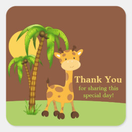 Elefante De La Selva Cute Gracias Pegatina