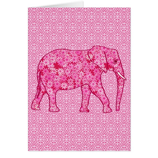 Elefante de las flores - rosa fucsia (Frente)