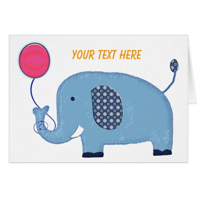 Elefante de los azules cielos con el espacio en (Anverso (Horizontal))