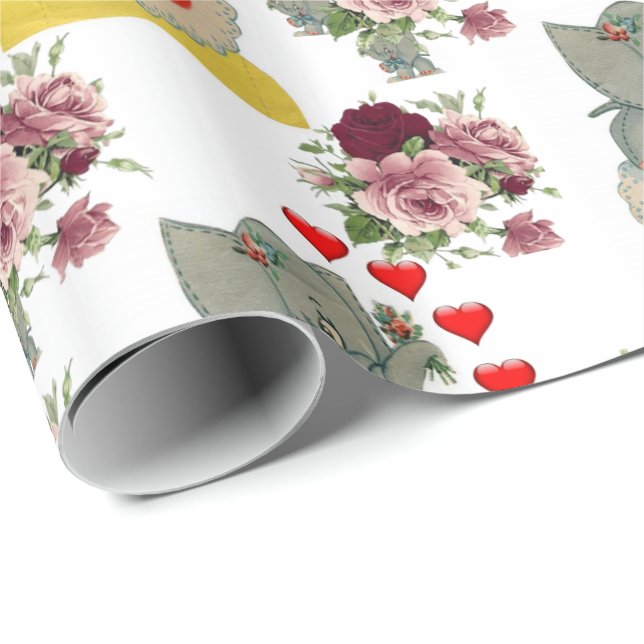 Elefante de papel de envolvimiento de el día de Sa (Esquina del rollo)