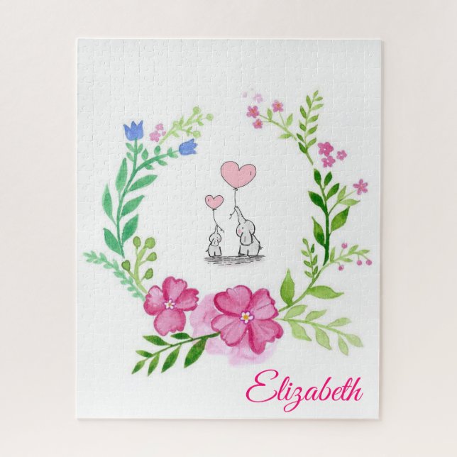 Elefante de rompecabezas (Vertical)