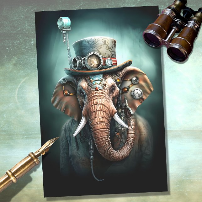 Elefante de Steampunk 2 Papel de desconfianza (Subido por el creador)
