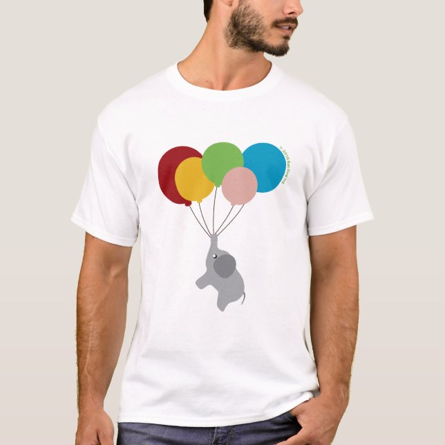 Elefante del bebé con la camisa de los globos (Anverso)