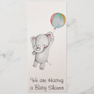 Elefante del bebé con la invitación de Baby Shower