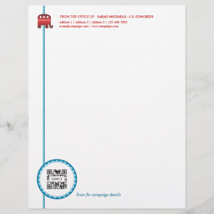 Elefante del republicano de la plantilla del papel
