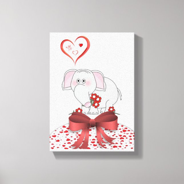 Elefante El día de San Valentín de impresión de li (Anverso)