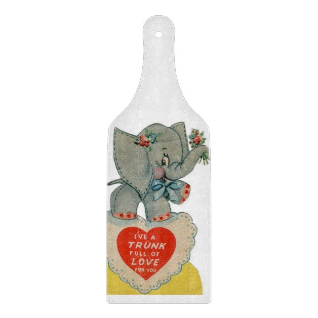 Elefante El día de San Valentín de la tabla de cor (Anverso)