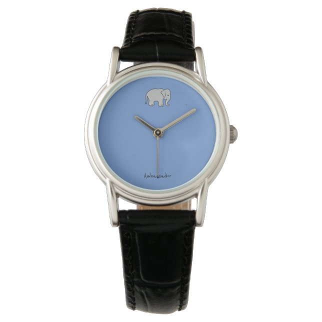 Elefante Embajador reloj de cuero pequeño (Anverso)