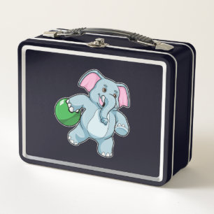 Elefante en el Bowling con bolas