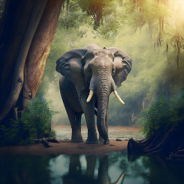 Elefante en el salvaje rompecabezas