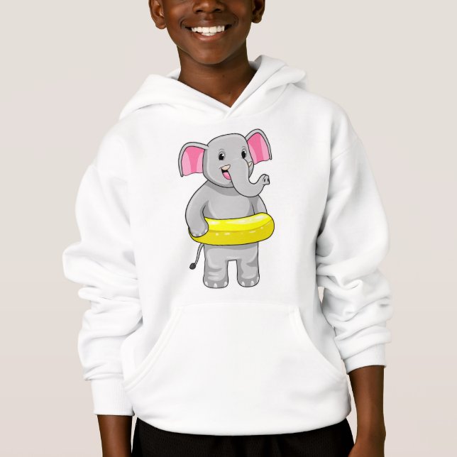 Elefante en Natación con Aro Salvavidas (Anverso)