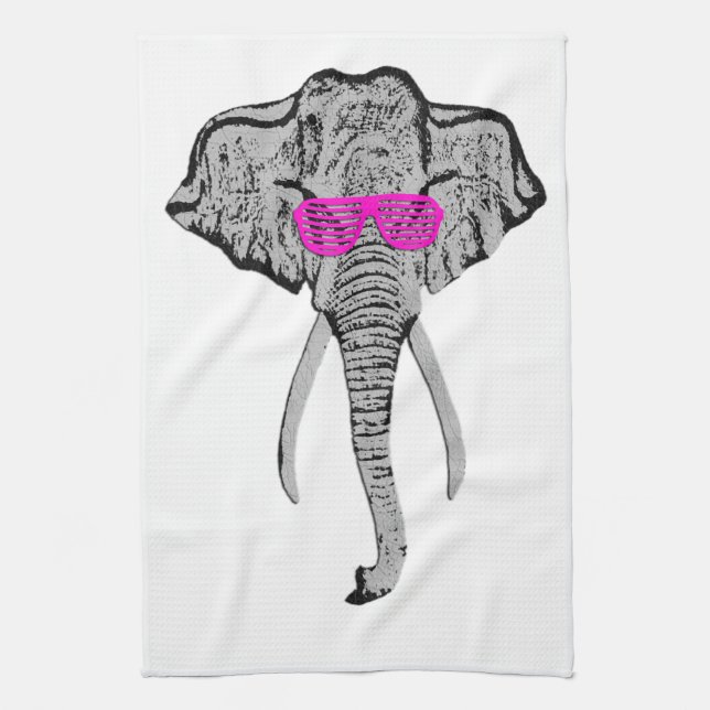 Elefante enrrollado - toalla de cocina (Vertical)