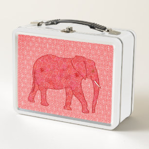 Elefante Flor, Rojo Intenso y Coral