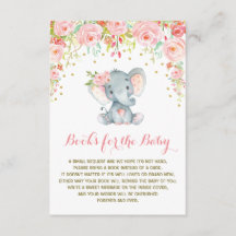 Elefante floral rosa de Boho trae una tarjeta de i