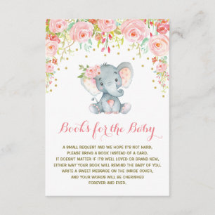 Elefante floral rosa de Boho trae una tarjeta de i