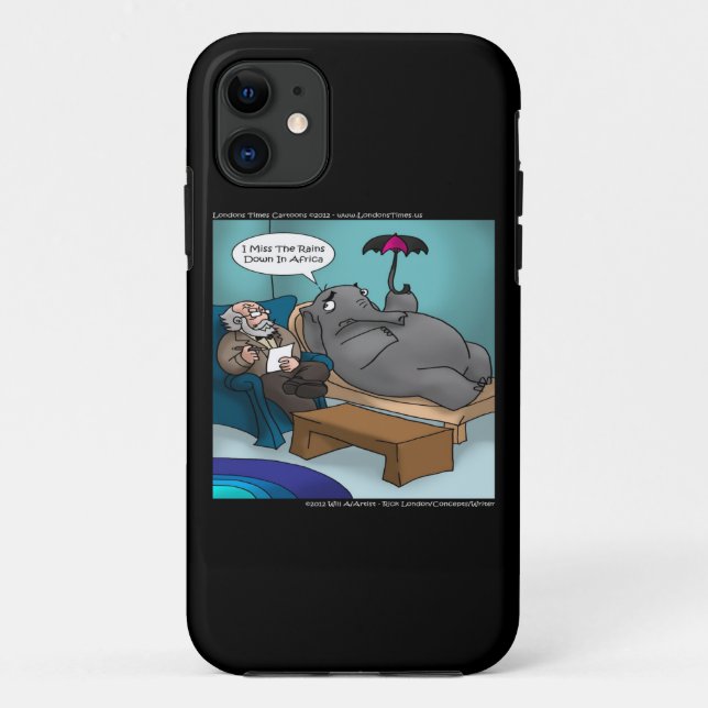 Elefante gracioso en el Funda de iPhone 5/5S terap (Reverso)