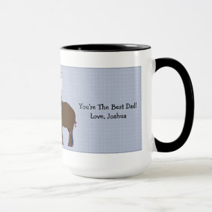 Elefante grande, pequeña taza del día de padre d
