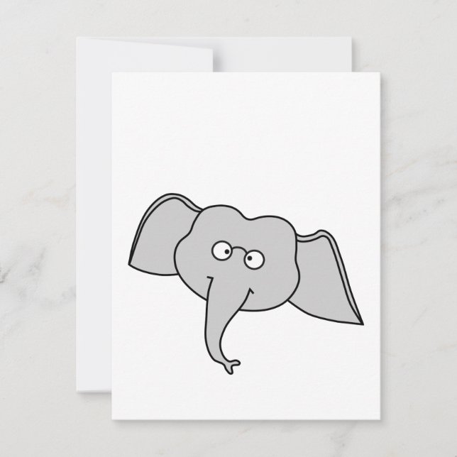 Elefante gris con lentes. Personalizado. (Anverso)