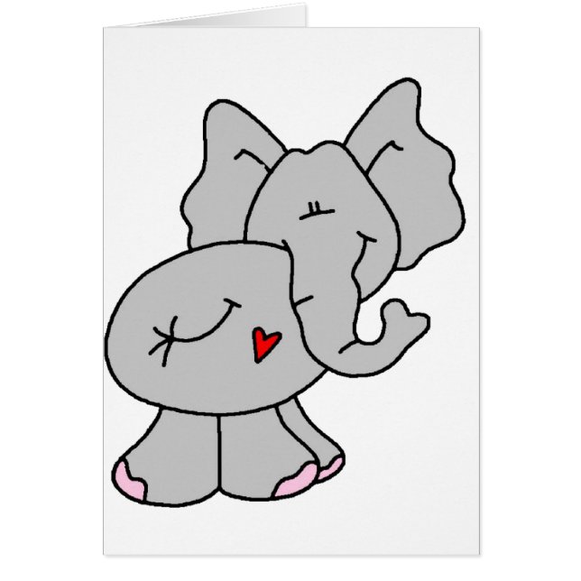 Elefante gris lindo (Frente)