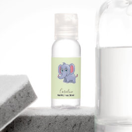 Elefante gris lindo verde