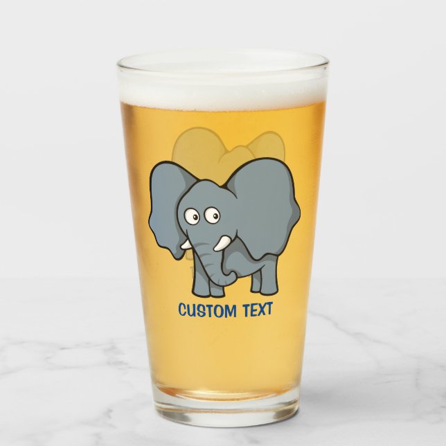 Elefante gris Personalizado (Anverso (lleno))