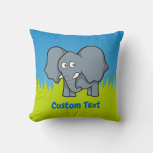 elefante gris personalizado lanzar almohada