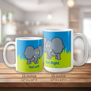 elefante gris personalizado taza de café