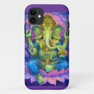 Elefante hindú afortunado Funda Lotus Ganesha iPho