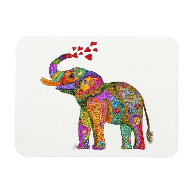 Elefante imán 3"x4" (Horizontal)