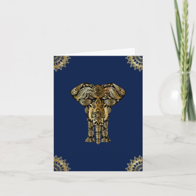 Elefante indio de oro azul (Anverso)