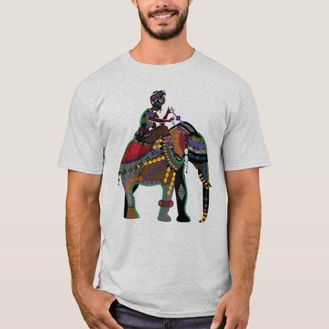 ELEFANTE INDIO del ARTE con la camiseta del JINETE (Anverso)