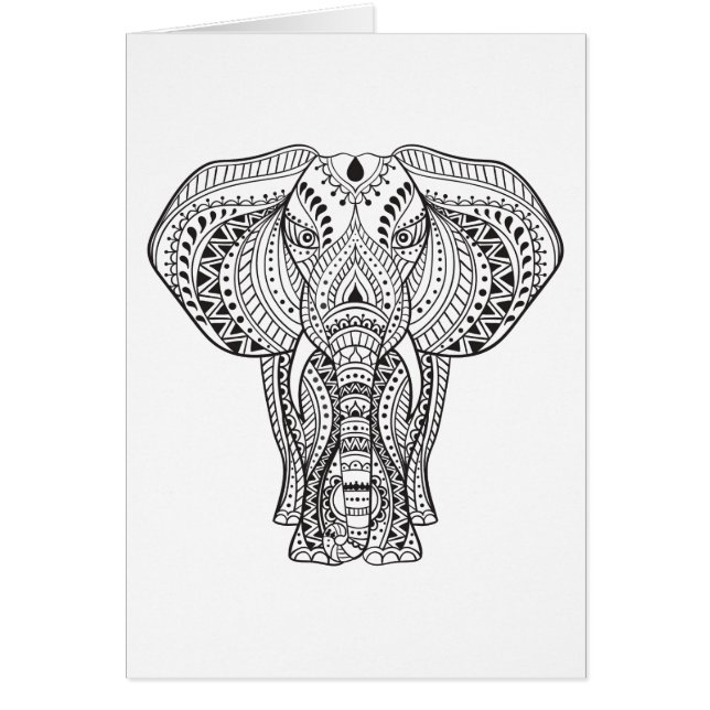 Elefante indio étnico (Frente)